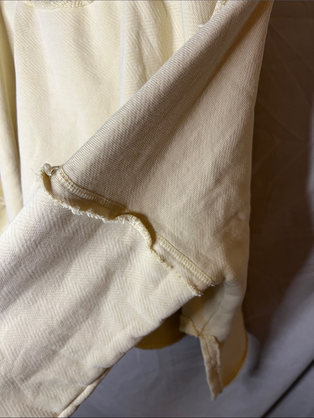 Free People Cream Raw Edge Oversized Sweatshirt - Picture 5 of 12